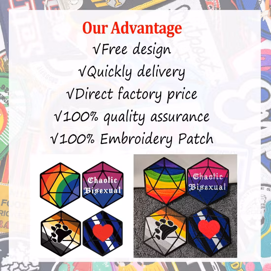 Custom Woven Fabric Embroidery Patch Garment Accessories