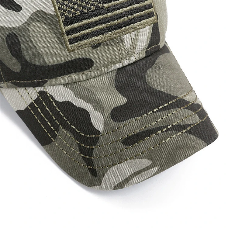 New Men USA Flag Camouflage Baseball Army Embroidery Cotton Tactical Snapback Dad Hat Male Summer Sports America Trucker Cap