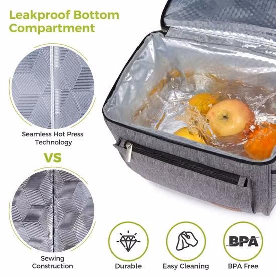 Mochila RPET Piquenique Reutilizável Reciclável Eco Tote Isolada Cooler Bag