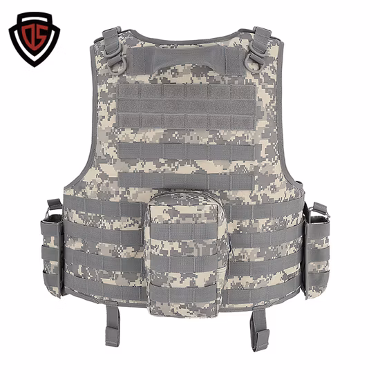 Colete tático à prova de balas duplo seguro com placa de segurança Air Soft preto